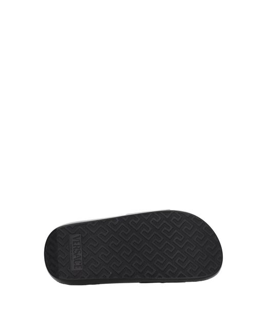 Versace Black Logo Slide Sandals