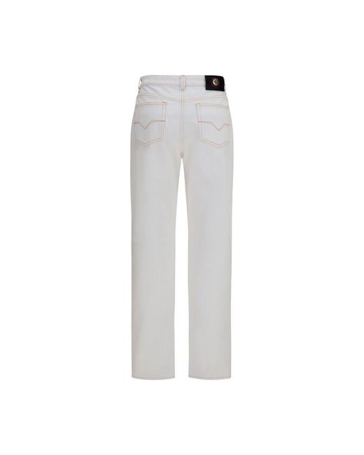 Versace Gray White Cotton High