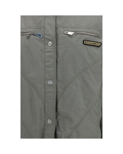 The Attico Gray Cotton Bomber Clothing