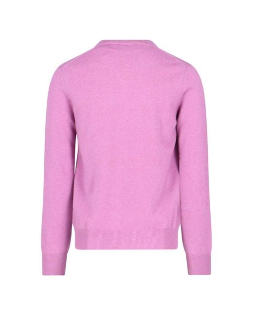 COMME DES GARÇONS PLAY Pink Logo V-Neck Sweater for men