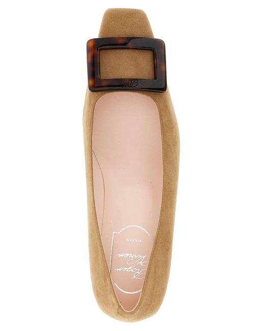Roger Vivier Brown Belle Vivier Turtle Leather Pumps