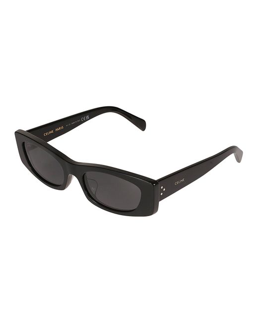 Céline Black Long Rectangle Sunglasses