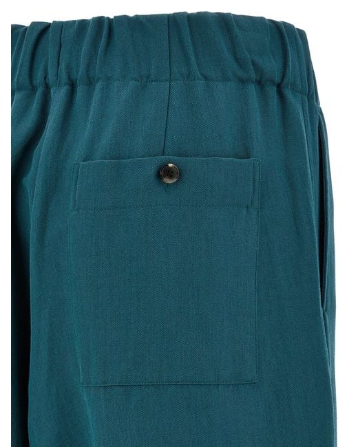 Dries Van Noten Blue Pila Pants Wool Pi Polyamide