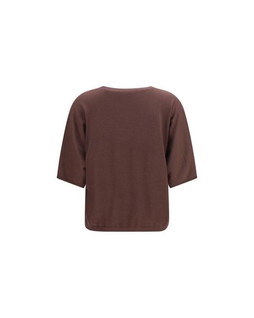 Brunello Cucinelli Brown Purple Cashmere Sweater