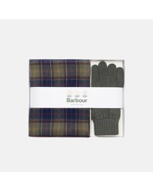 Barbour Multicolor Scarf And Gloves Gift Set for men