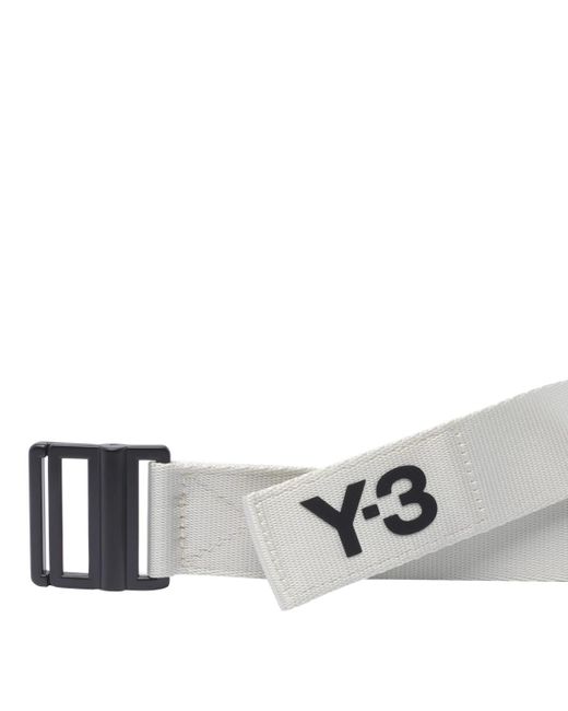 Y-3 White Logo Belt for men