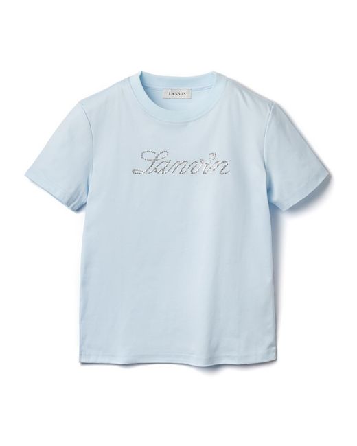 Lanvin Blue Light Cotton T-Shirt