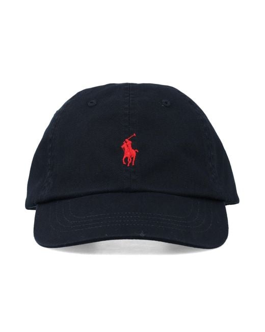 Polo Ralph Lauren Blue Cotton Chino Baseball Cap Hat for men