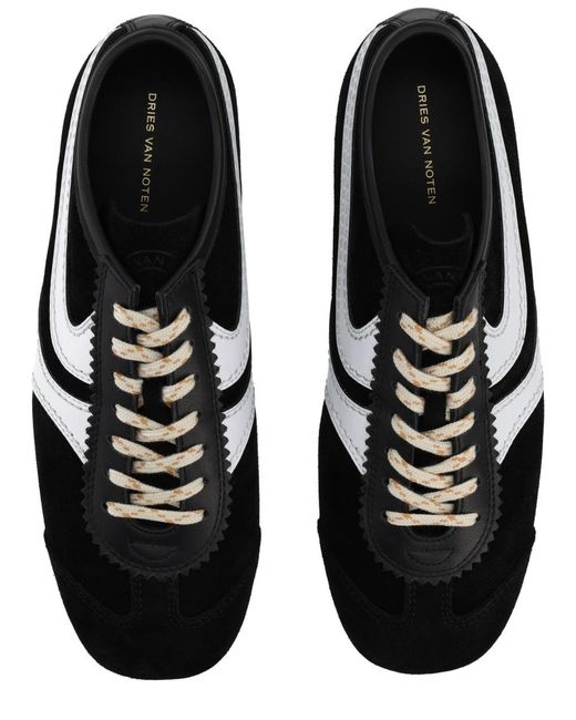 Dries Van Noten Black Sneakers Leather Trainers