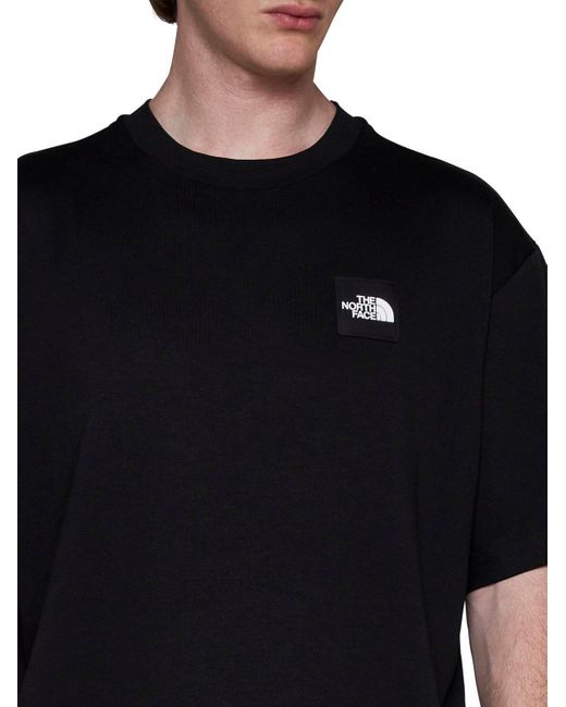 The North Face Black Logo Patch Crewneck T-Shirt for men