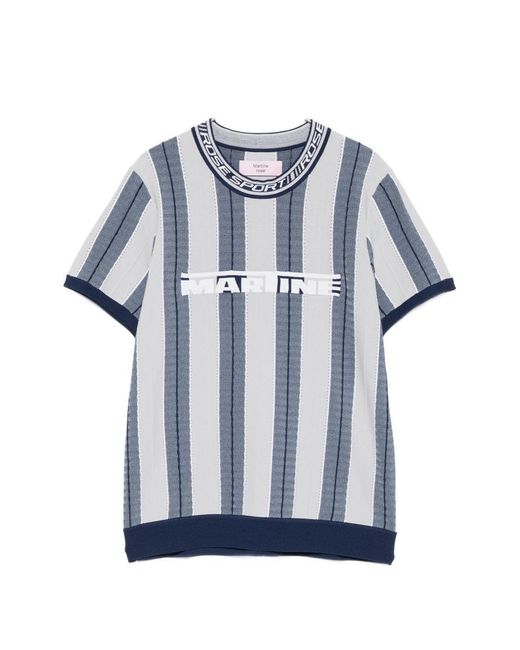 Martine Rose Blue T-Shirt Viscose-Blend T-Shirts for men