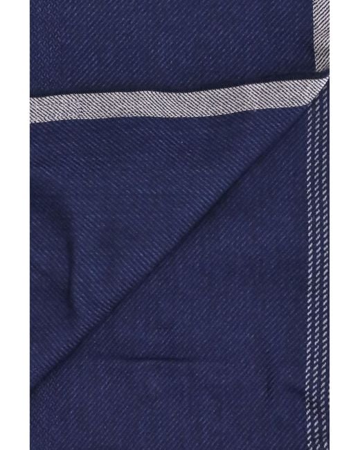 Brunello Cucinelli Blue Cashmere Scarf for men