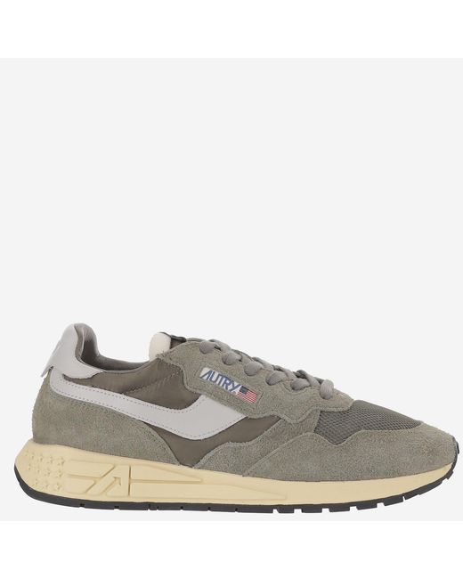 Autry Gray Sneakers Reelwind Low Leather Trainers for men