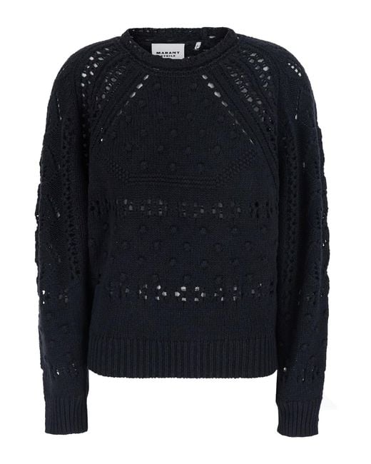 Isabel Marant Black Sweater Luce-Ga Cotton Tops