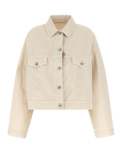Brunello Cucinelli Natural Cotton Denim Jacket Clothing