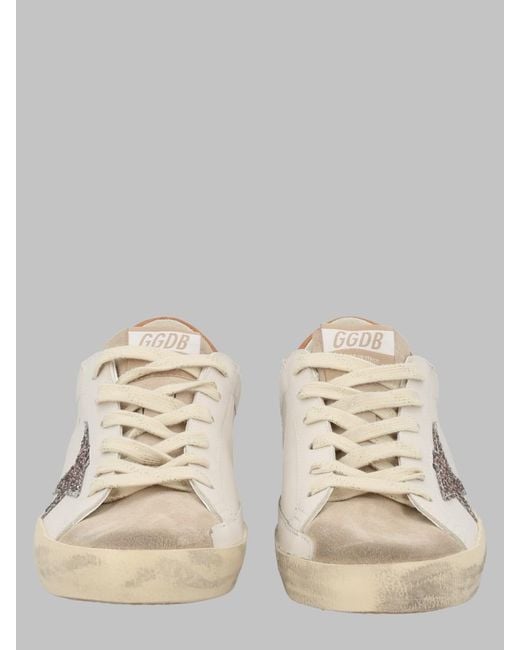 Golden Goose Deluxe Brand Natural Sneakers Super-Star Cow Leather Trainers