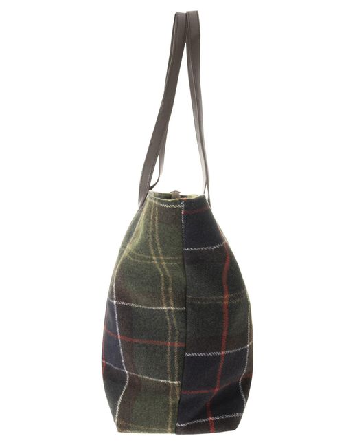 Barbour Leather Witford - Classic Tartan Tote Bag in Green/Brown (Black) |  Lyst