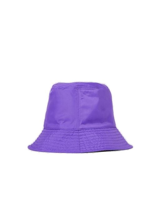 Moncler Purple Logo Bucket Hat
