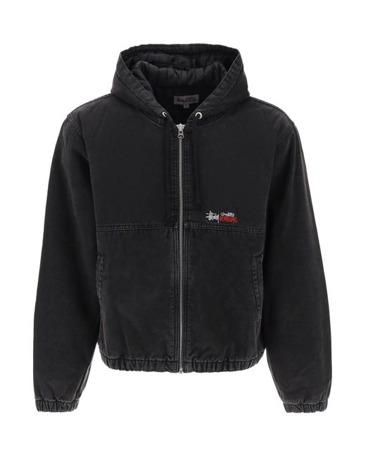 Stussy Black Padded Workwear Jacket for men