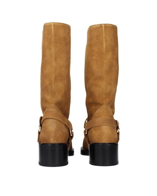 Chloé Brown Leather Ankle Boots