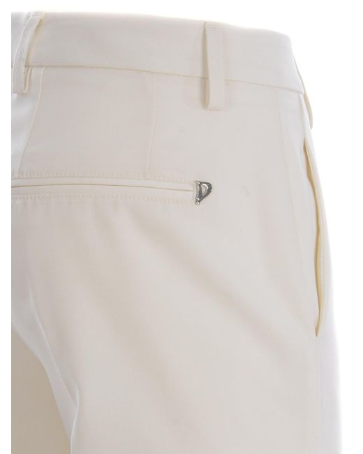 Dondup White Trousers Lexi Made Of Cool Wool