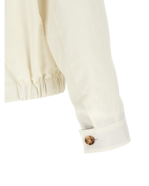 Brunello Cucinelli White Cotton Full-Length Jacket Clothing for men
