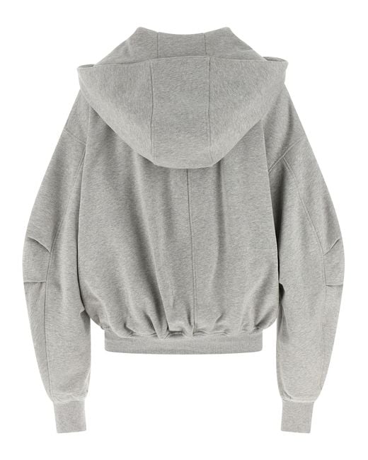 The Attico Gray Logo Hoodie