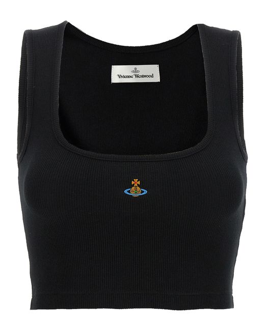Vivienne Westwood Black 'Cropped Rib' Top
