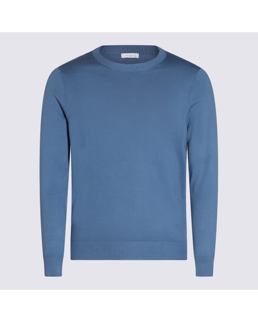 Malo Blue Light Cotton Knitwear for men