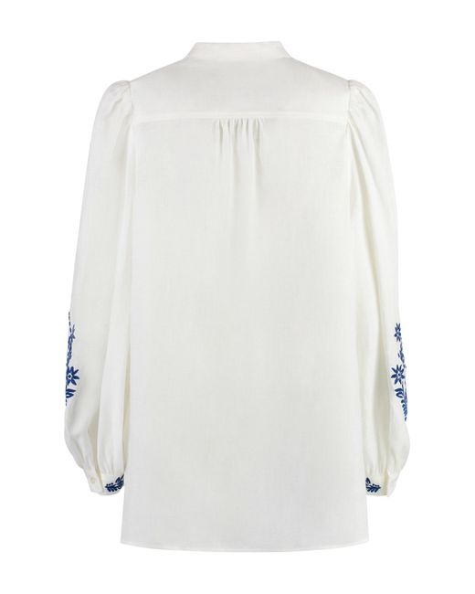 Weekend by Maxmara White Carnia Linen Shirt