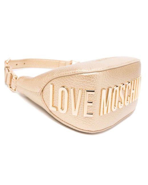 Love Moschino Natural Laminated Shoulder Bag
