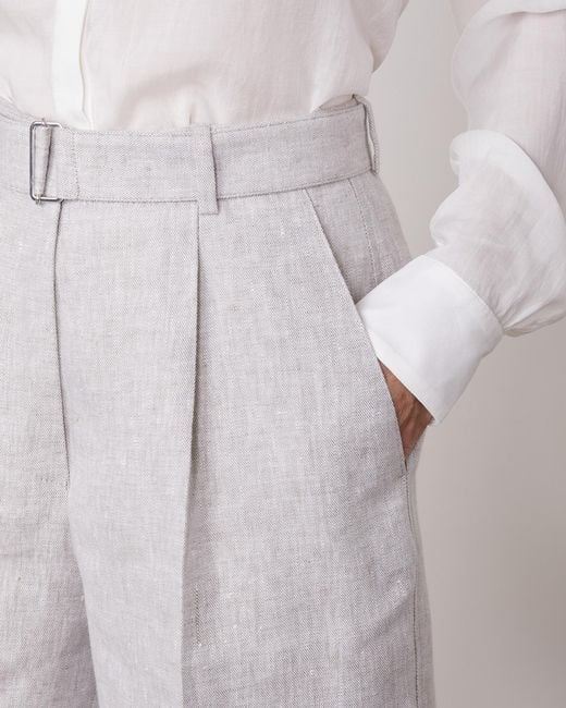 Officine Generale Gray Dalva Linen Short