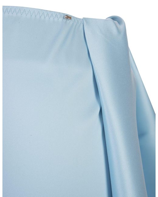 Sportmax Blue Light Beira Shorts Skirt