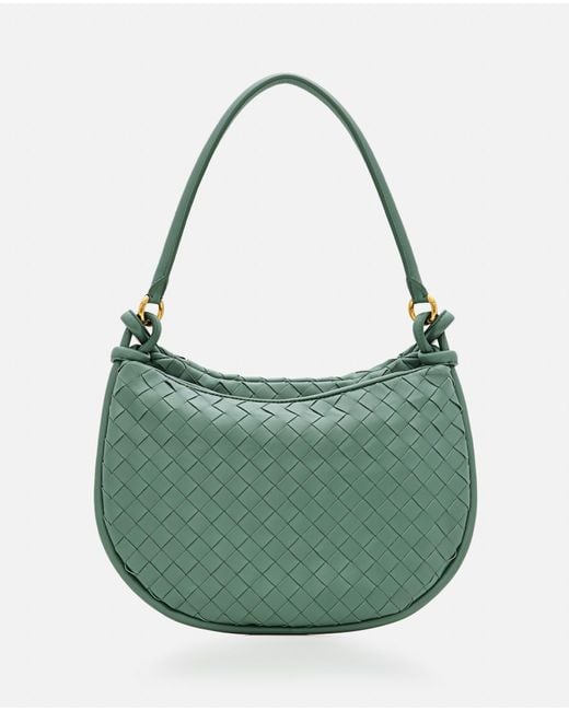 Bottega Veneta Green Gemelli Medium Leather Shoulder Bag