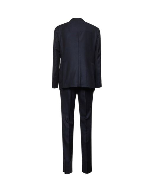 Tagliatore Blue Virgin Wool Single-Breasted Suit for men