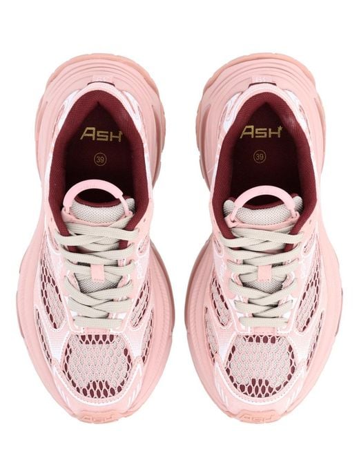 Ash Pink Sneakers Dragon Calf Leather Trainers