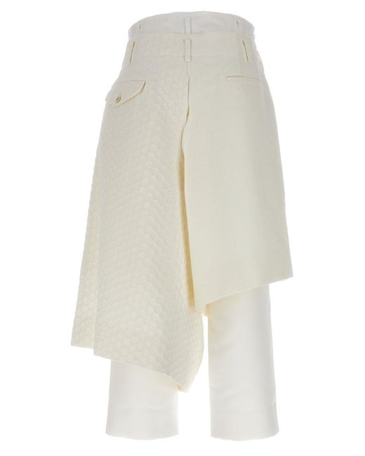 Junya Watanabe White Layered Bermuda Shorts for men