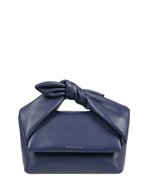 JW Anderson Medium Bow Twister Top Handle Bag in Blue | Lyst UK
