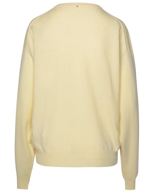 Sportmax Yellow Ivory Wool Blend Sweater