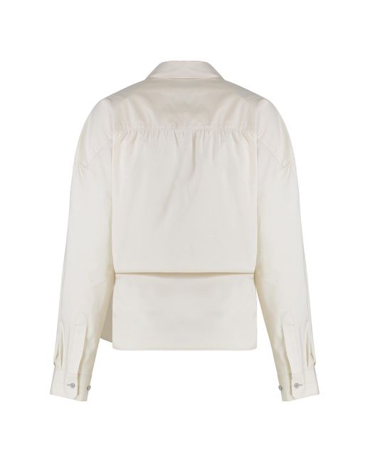Lemaire White Shirt Silk-Cotton