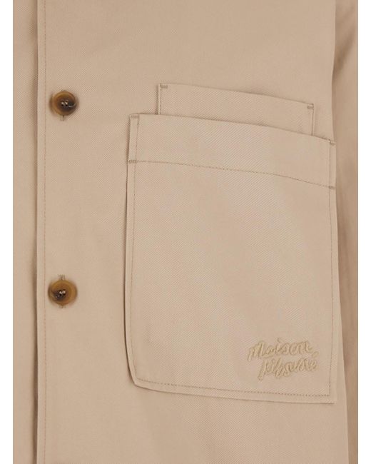 Maison Kitsuné Natural Overshirt With Pockets for men