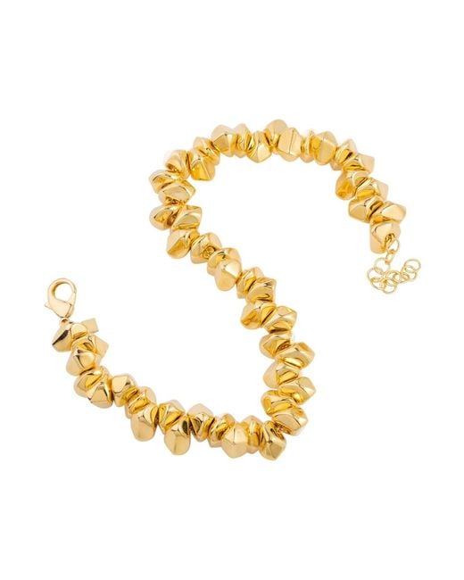 FEDERICA TOSI Metallic Necklace Lace Small Stone With Elegant Design