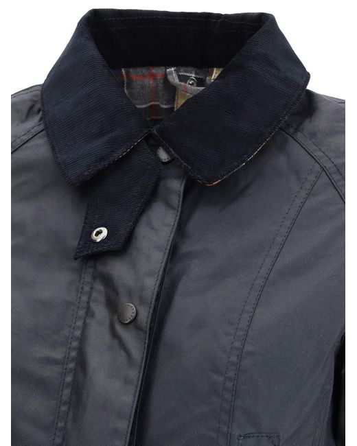 Barbour Blue Breadnell Waxed Jacket