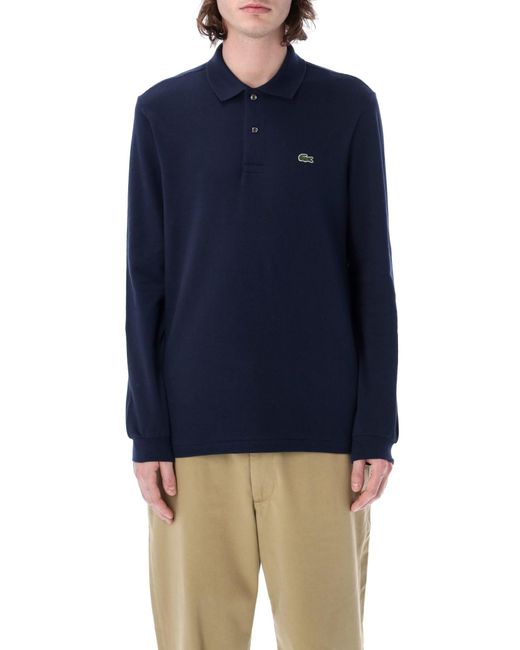 Lacoste Blue Classic Fit L/s Polo Shirt for men