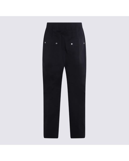 Rick Owens Blue Cotton Bela Pants for men