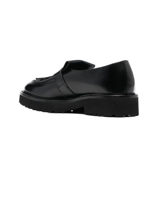 Doucal's Black Calf Leather Loafer