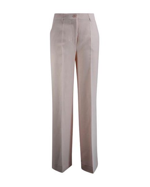 P.A.R.O.S.H. Gray High-waisted Cotton Tailored Torusers