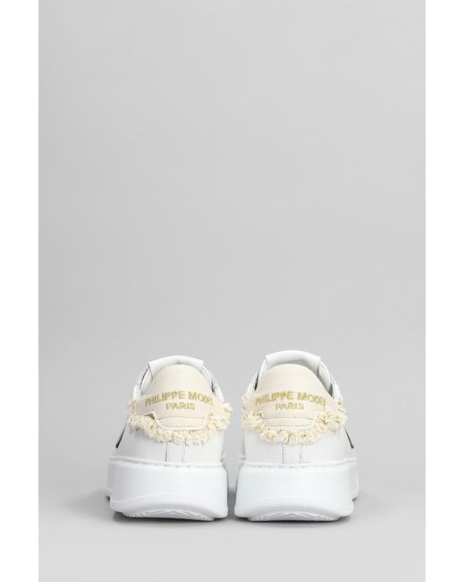 Philippe Model White Temple Low Sneakers