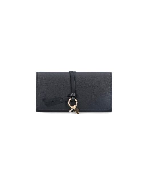 Chloé Black Wallets Calf Leather