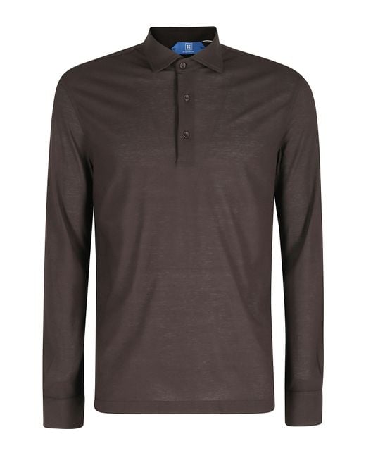 KIRED Brown Positano Polo Ml Cotone for men